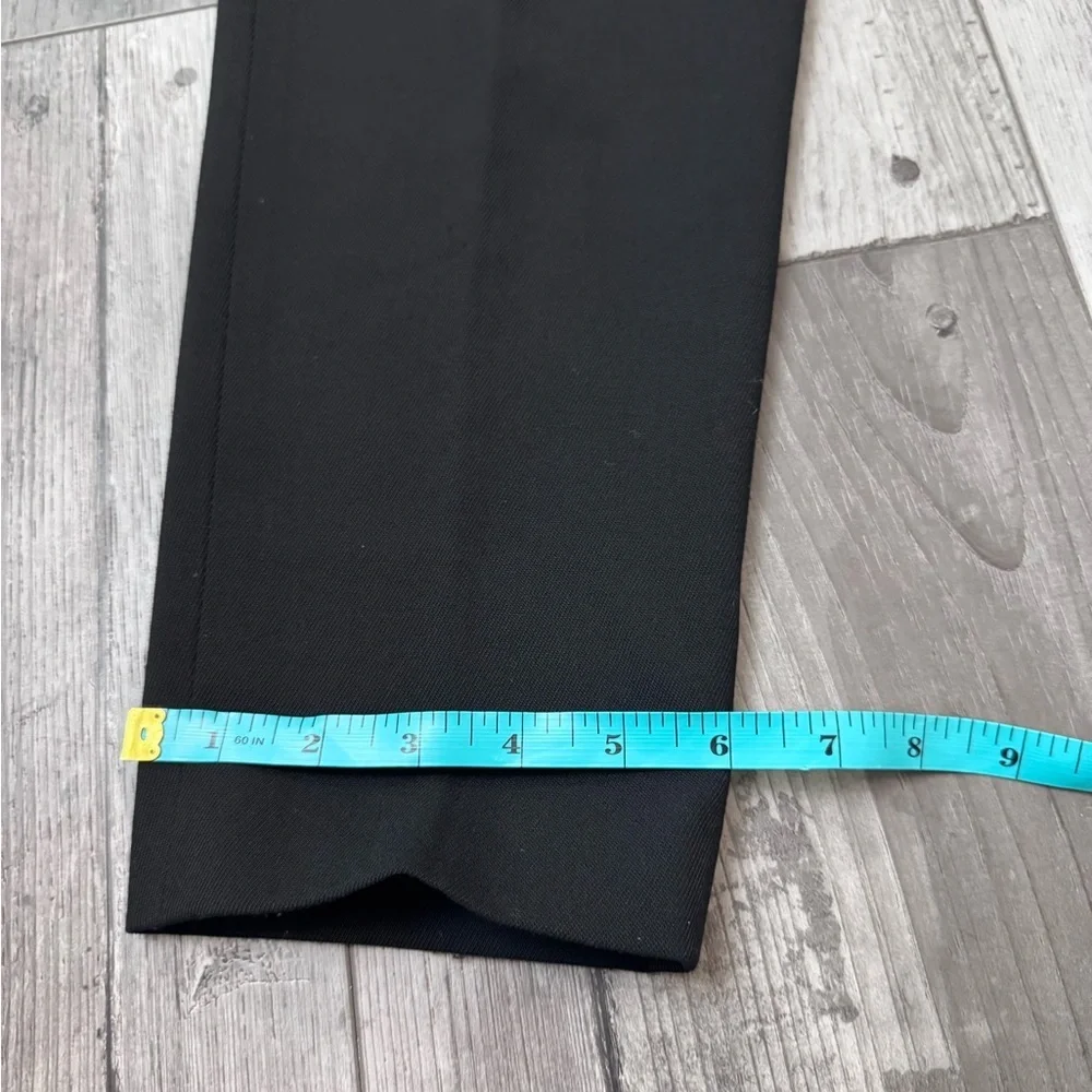 VINCE Women’s Wool Blend Tapered Cigarette Leg Crop Pants Size 2 Black Tie